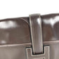 HERMES H Logo Vintage Jige PM Jige PM Bag Document Holder Flap Clutch Bag Leather Unisex Dark Brown