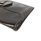 HERMES H Logo Vintage Jige PM Jige PM Bag Document Holder Flap Clutch Bag Leather Unisex Dark Brown