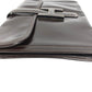 HERMES H Logo Vintage Jige PM Jige PM Bag Document Holder Flap Clutch Bag Leather Unisex Dark Brown