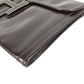 HERMES H Logo Vintage Jige PM Jige PM Bag Document Holder Flap Clutch Bag Leather Unisex Dark Brown