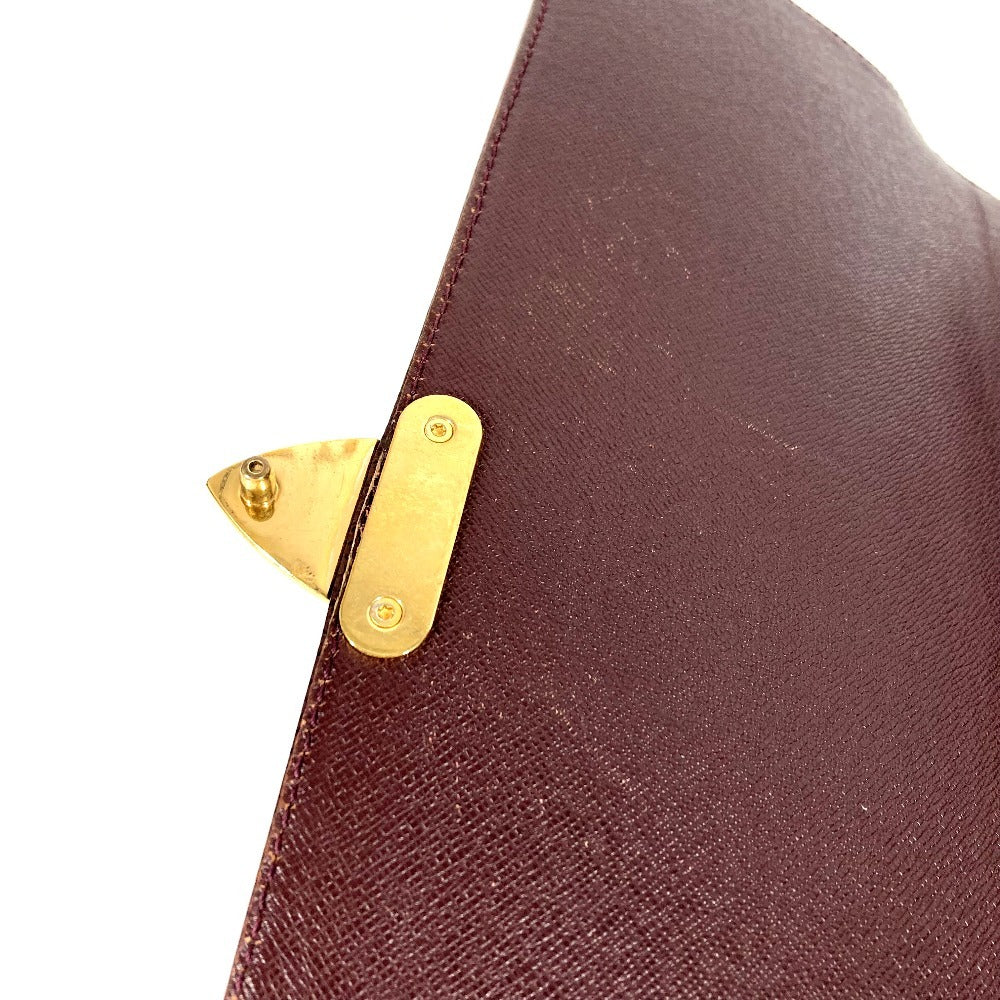 LOUIS VUITTON M30036 Taiga Serviet Moskova Bag Handbag Document Bag Briefcase Business Bag Taiga Leather Unisex Acajou Purple