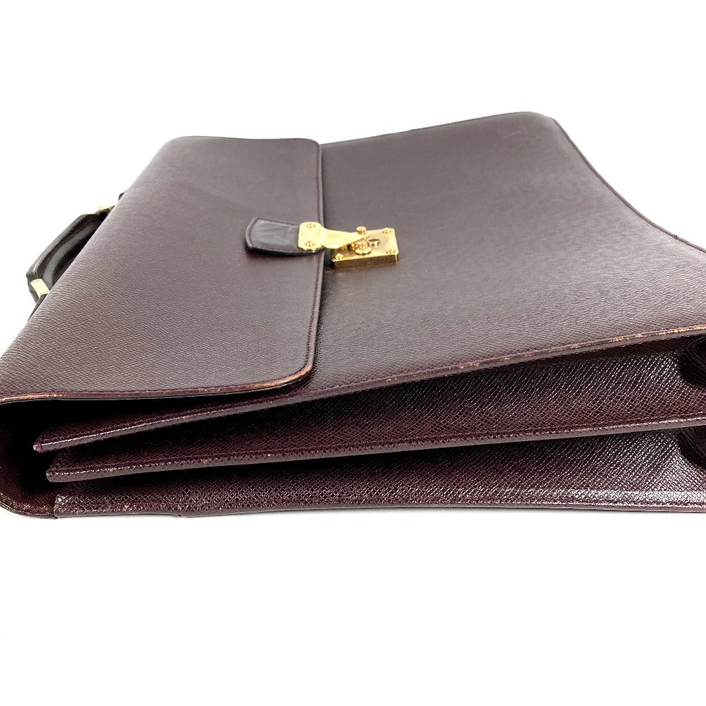 LOUIS VUITTON M30036 Taiga Serviet Moskova Bag Handbag Document Bag Briefcase Business Bag Taiga Leather Unisex Acajou Purple