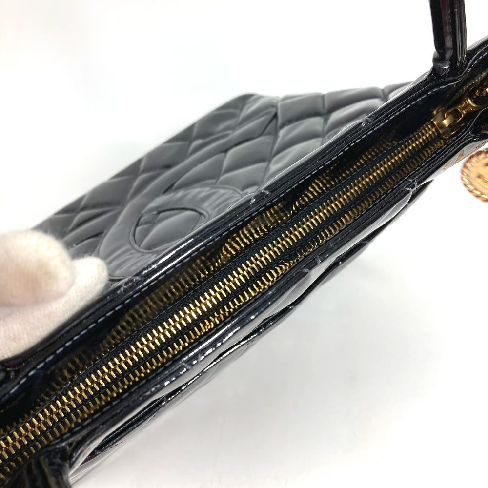 CHANEL A01804 CC Coco Mark Logo Reissue Tote Handbag Shoulder Bag Enamel Women's Black