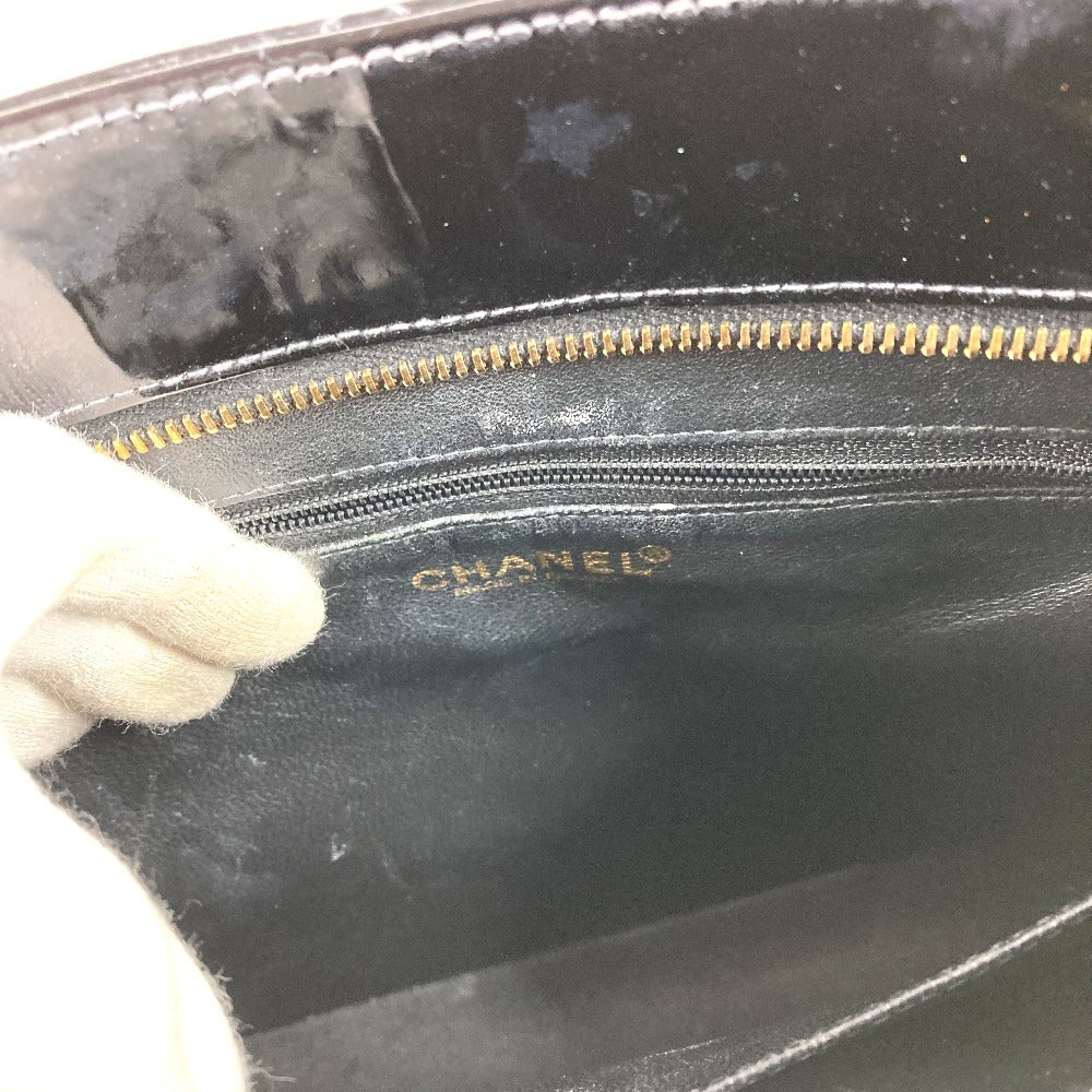 CHANEL A01804 CC Coco Mark Logo Reissue Tote Handbag Shoulder Bag Enamel Women's Black