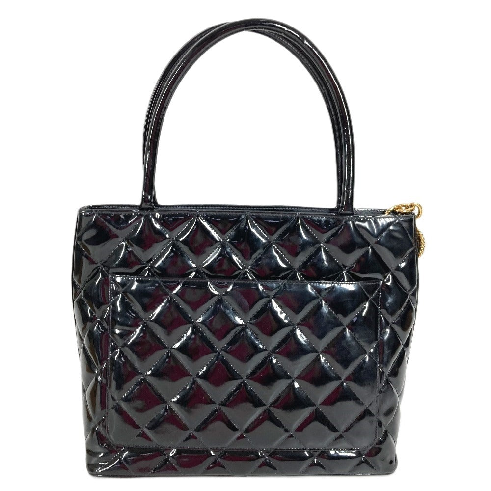 CHANEL A01804 CC Coco Mark Logo Reissue Tote Handbag Shoulder Bag Enamel Women's Black