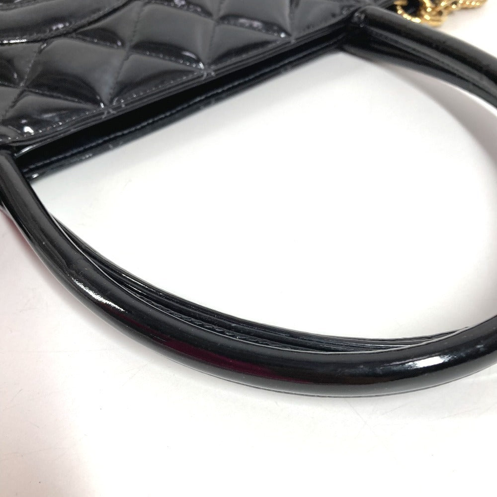 CHANEL A01804 CC Coco Mark Logo Reissue Tote Handbag Shoulder Bag Enamel Women's Black