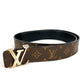 LOUIS VUITTON M9821T モノグラム ベルト LV イニシャル 40MM 小物 リバーシブル ベルト モノグラムキャンバス メンズ ブラウン