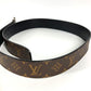 LOUIS VUITTON M9821T モノグラム ベルト LV イニシャル 40MM 小物 リバーシブル ベルト モノグラムキャンバス メンズ ブラウン