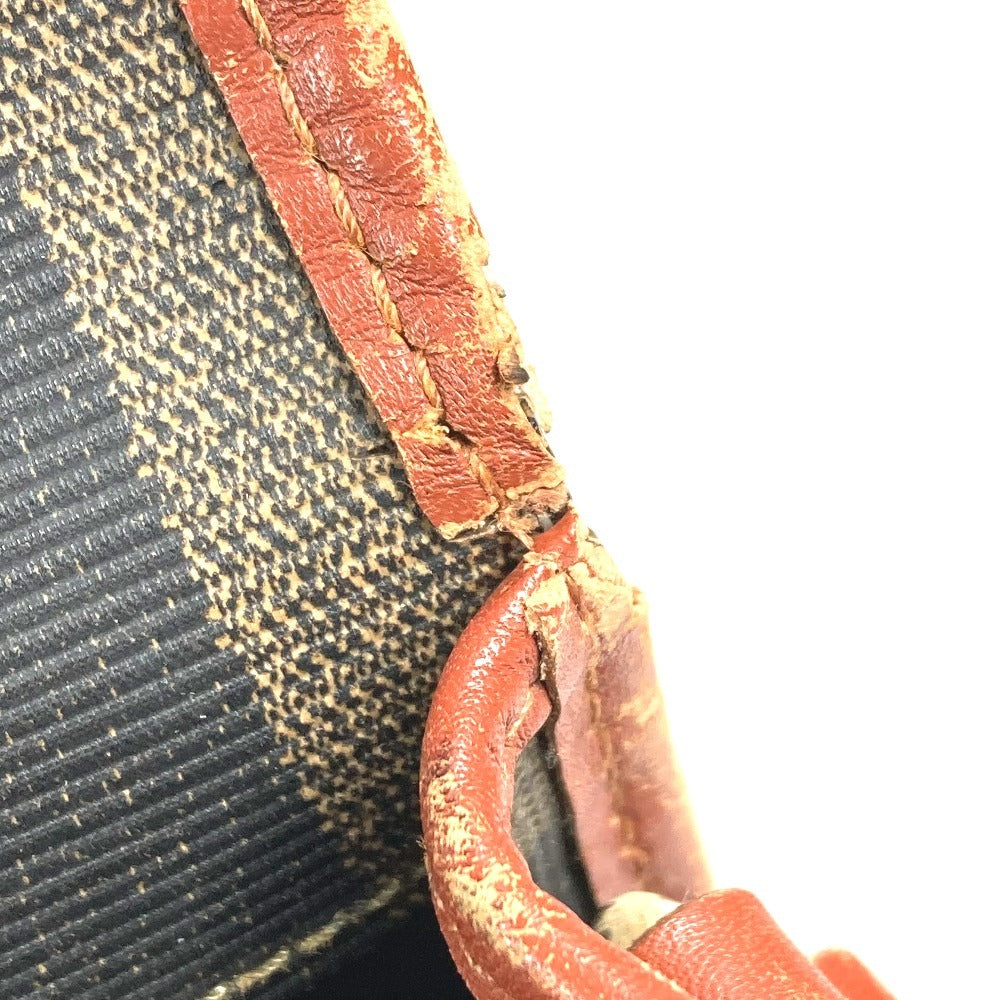 FENDI ヴィンテージ ペカン ロゴ カバン 斜め掛け ポシェット フラップ ショルダーバッグ PVC/レザー ユニセックス カーキ
