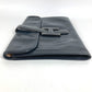HERMES H Logo Vintage Jige PM Jige PM Bag Document Bag Flap Clutch Bag Box Calf Unisex Navy