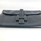 HERMES H Logo Vintage Jige PM Jige PM Bag Document Bag Flap Clutch Bag Box Calf Unisex Navy