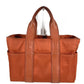 HERMES アカプルコPM アカプルコ PM カバン トートバッグ スクエア ハンドバッグ コットン ユニセックス オレンジ