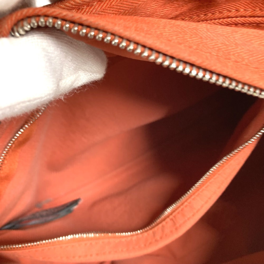 HERMES アカプルコPM アカプルコ PM カバン トートバッグ スクエア ハンドバッグ コットン ユニセックス オレンジ