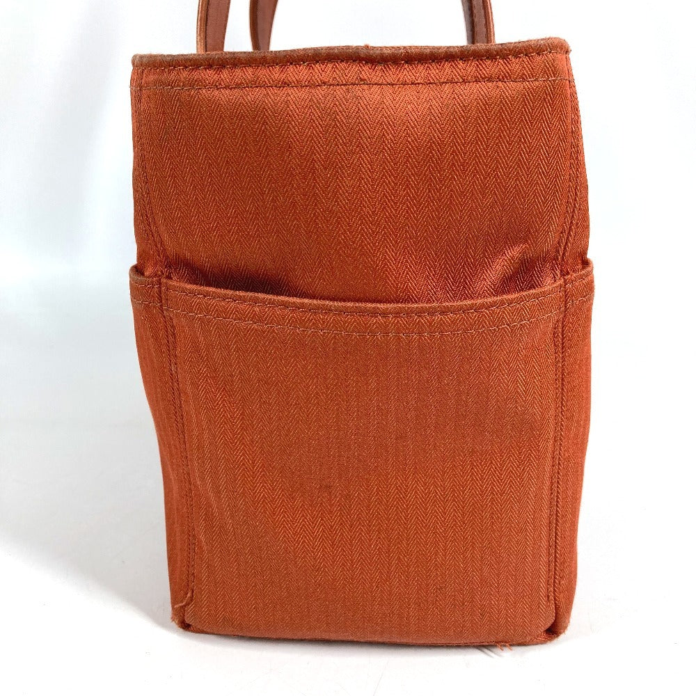 HERMES アカプルコPM アカプルコ PM カバン トートバッグ スクエア ハンドバッグ コットン ユニセックス オレンジ