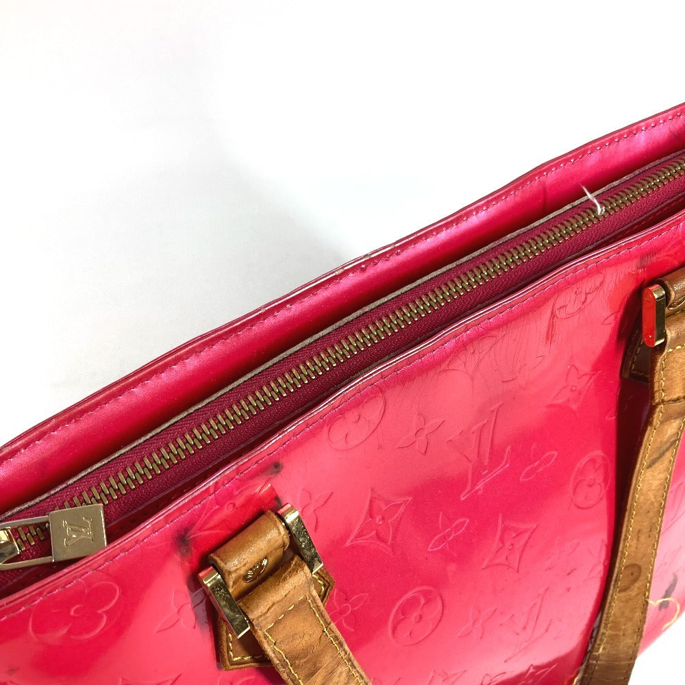 LOUIS VUITTON M91219 Monogram Vernis Houston Bag Tote Bag Shoulder Bag Handbag Monogram Vernis Canvas Unisex Fuchsia Pink
