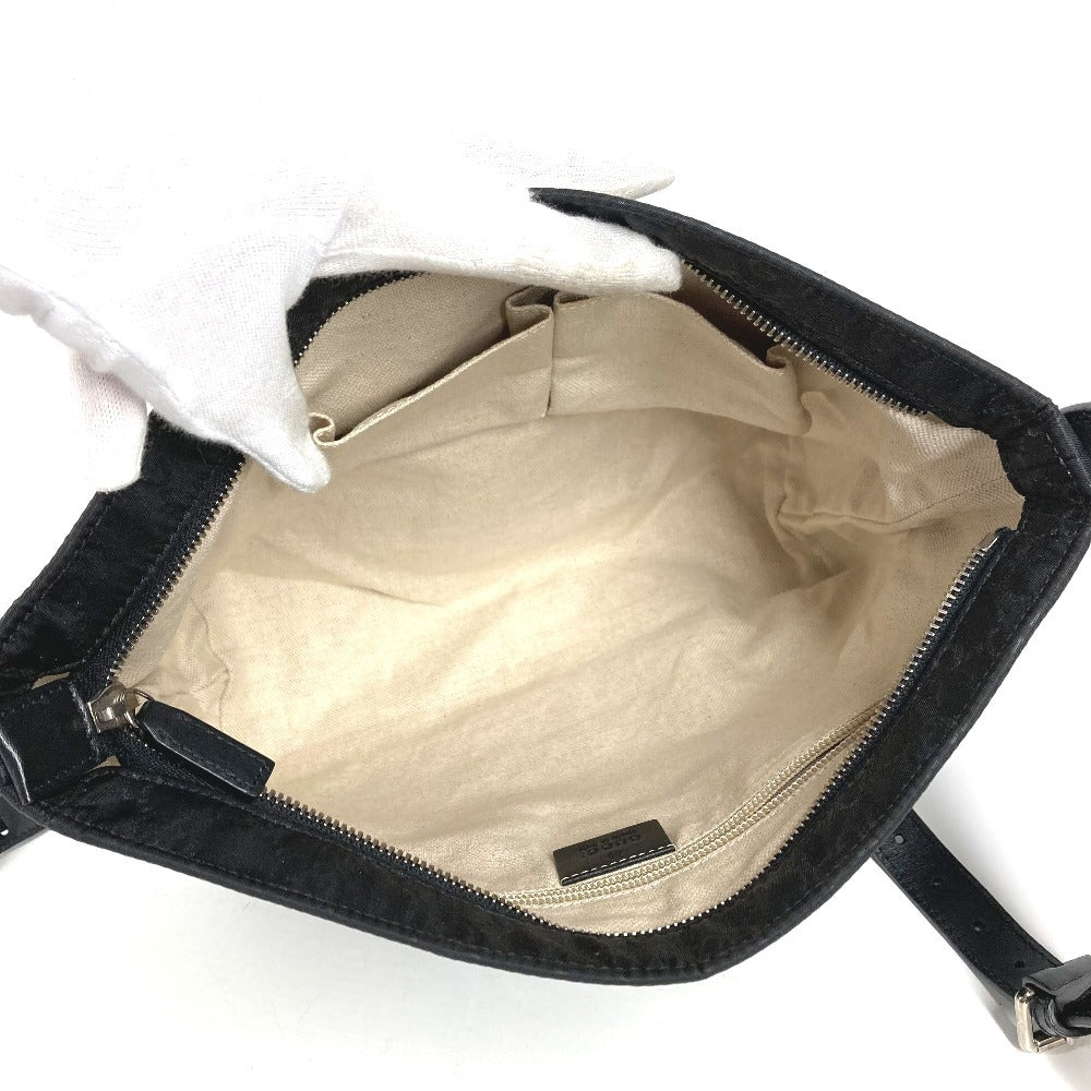 GUCCI 314529 GG ロゴ 斜め掛け カバン ショルダーバッグ レザー/ナイロン ユニセックス ブラック