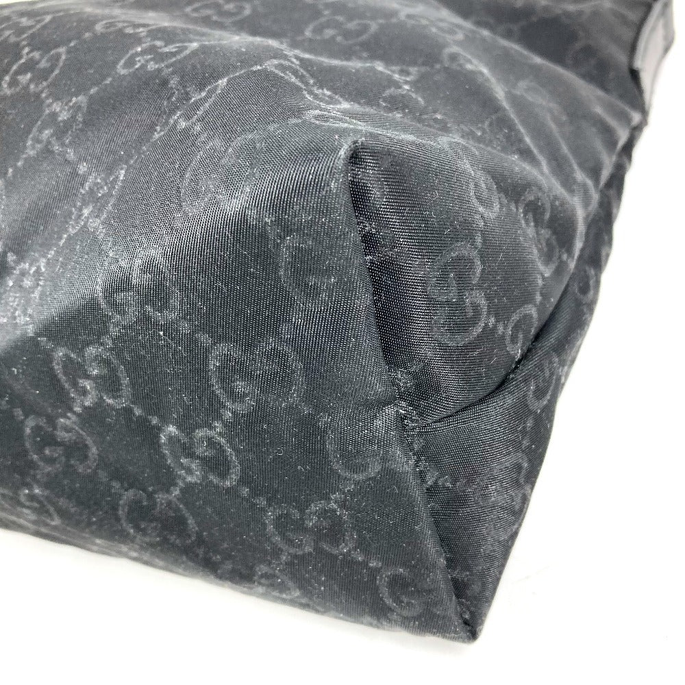 GUCCI 314529 GG ロゴ 斜め掛け カバン ショルダーバッグ レザー/ナイロン ユニセックス ブラック