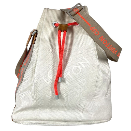 LOUIS VUITTON M80634 ダミエジェアン ボランティア 巾着バッグ 2003年ルイヴィトンカップ カバン 斜め掛け ショルダーバッグ ダミエジェアンキャンバス ユニセックス ホワイト