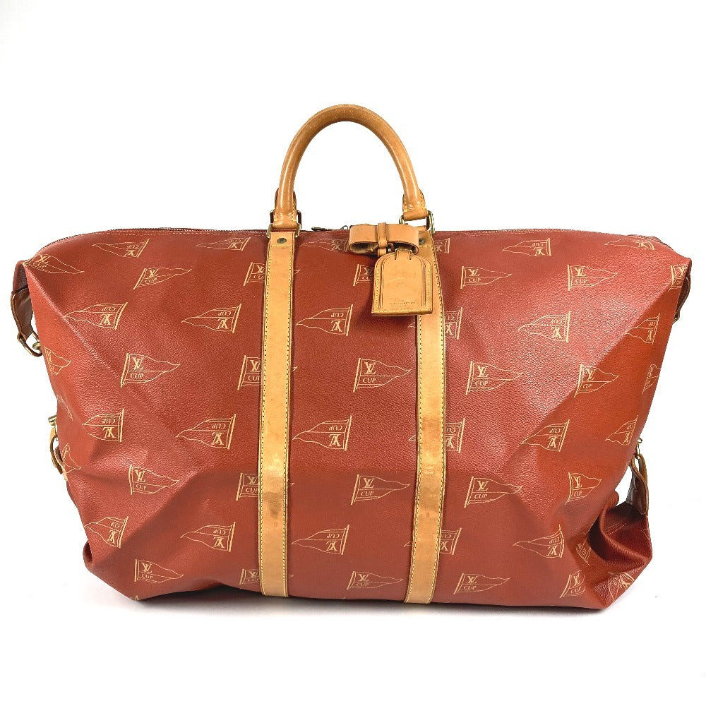 LOUIS VUITTON M80020 ルイヴィトンカップ カブール 2WAY ハンドバッグ ショルダーバッグ カバン ボストンバッグ レザー/キャンバス ユニセックス アボガニー レッド