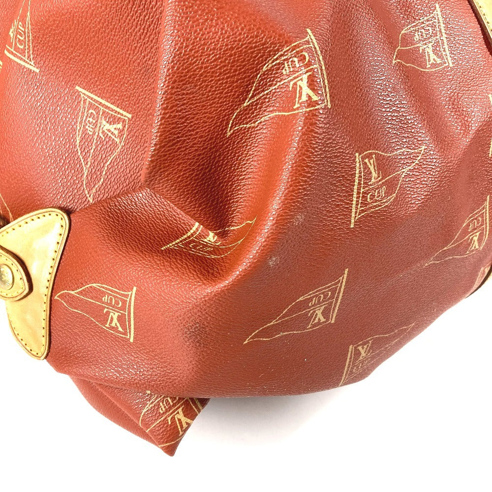 LOUIS VUITTON M80020 ルイヴィトンカップ カブール 2WAY ハンドバッグ ショルダーバッグ カバン ボストンバッグ レザー/キャンバス ユニセックス アボガニー レッド