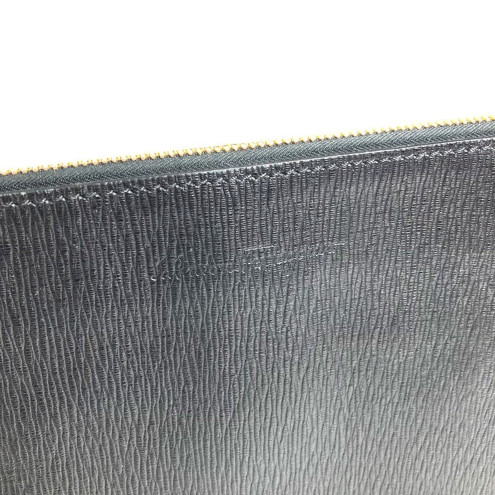 Salvatore Ferragamo ロゴ 持ち手つき ポーチ クラッチバッグ クラッチバッグ レザー ユニセックス ブラック