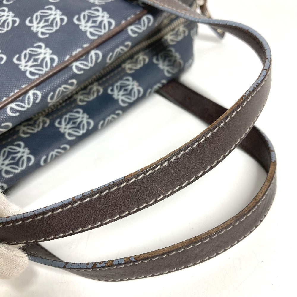 LOEWE アナグラム ロゴ カバン トートバッグ ハンドバッグ PVC/レザー ユニセックス ブルー