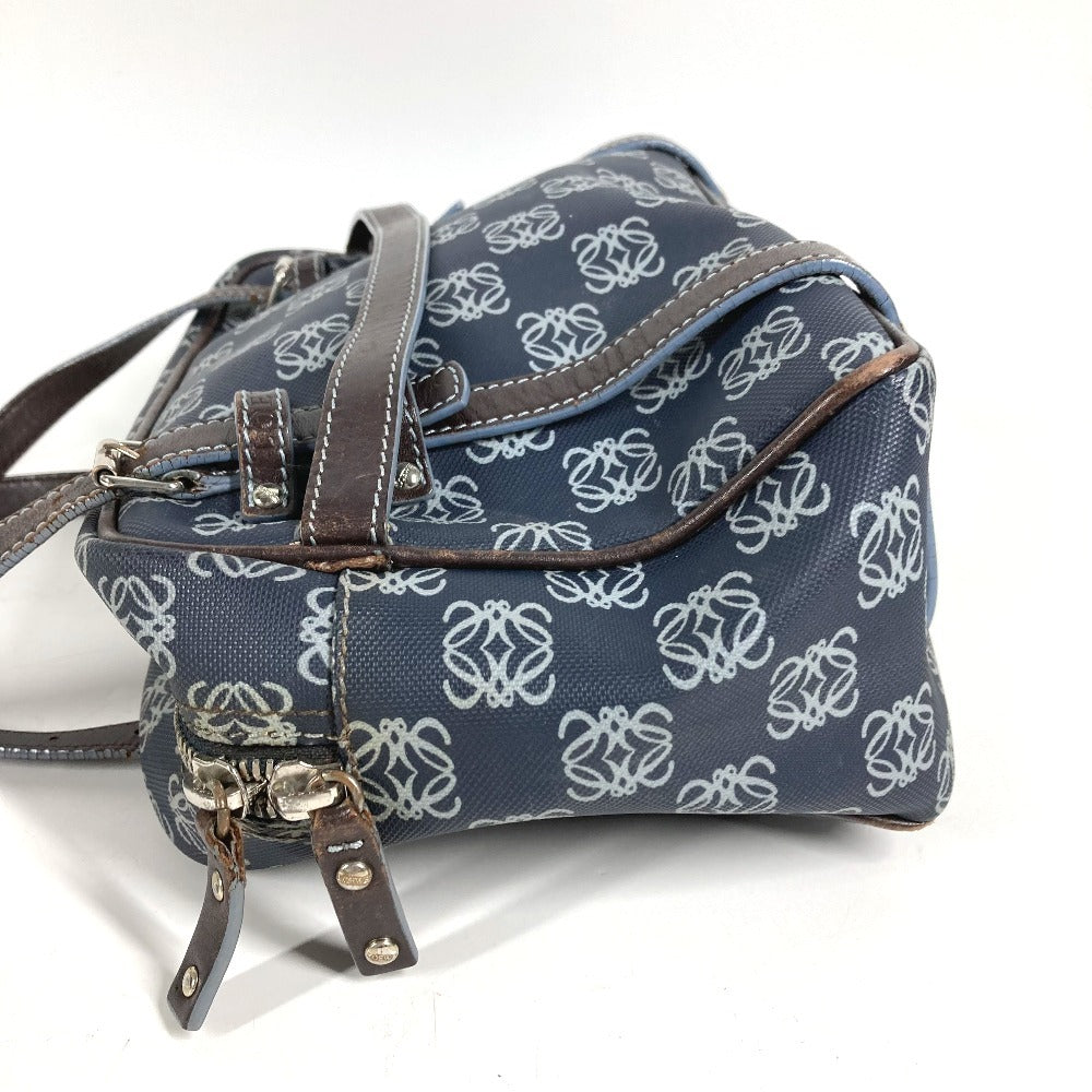 LOEWE アナグラム ロゴ カバン トートバッグ ハンドバッグ PVC/レザー ユニセックス ブルー
