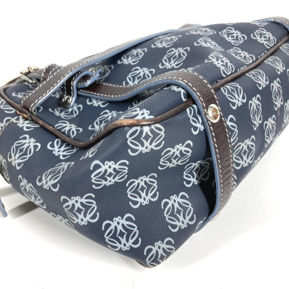 LOEWE アナグラム ロゴ カバン トートバッグ ハンドバッグ PVC/レザー ユニセックス ブルー