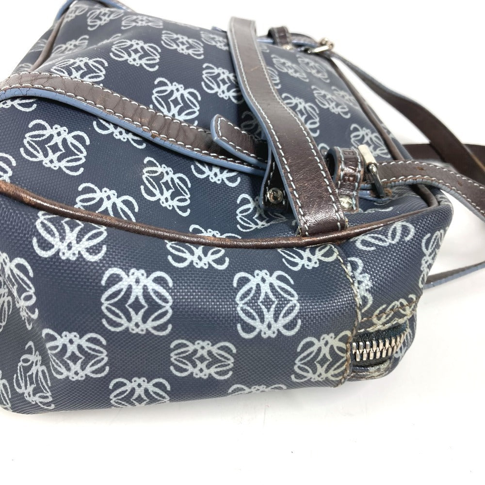 LOEWE アナグラム ロゴ カバン トートバッグ ハンドバッグ PVC/レザー ユニセックス ブルー