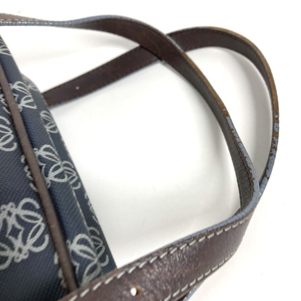 LOEWE アナグラム ロゴ カバン トートバッグ ハンドバッグ PVC/レザー ユニセックス ブルー