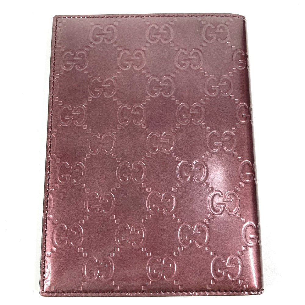 GUCCI 271476 GG ロゴ ステーショナリー 手帳 メモ帳 ケース ノートカバー レザー ユニセックス パープル