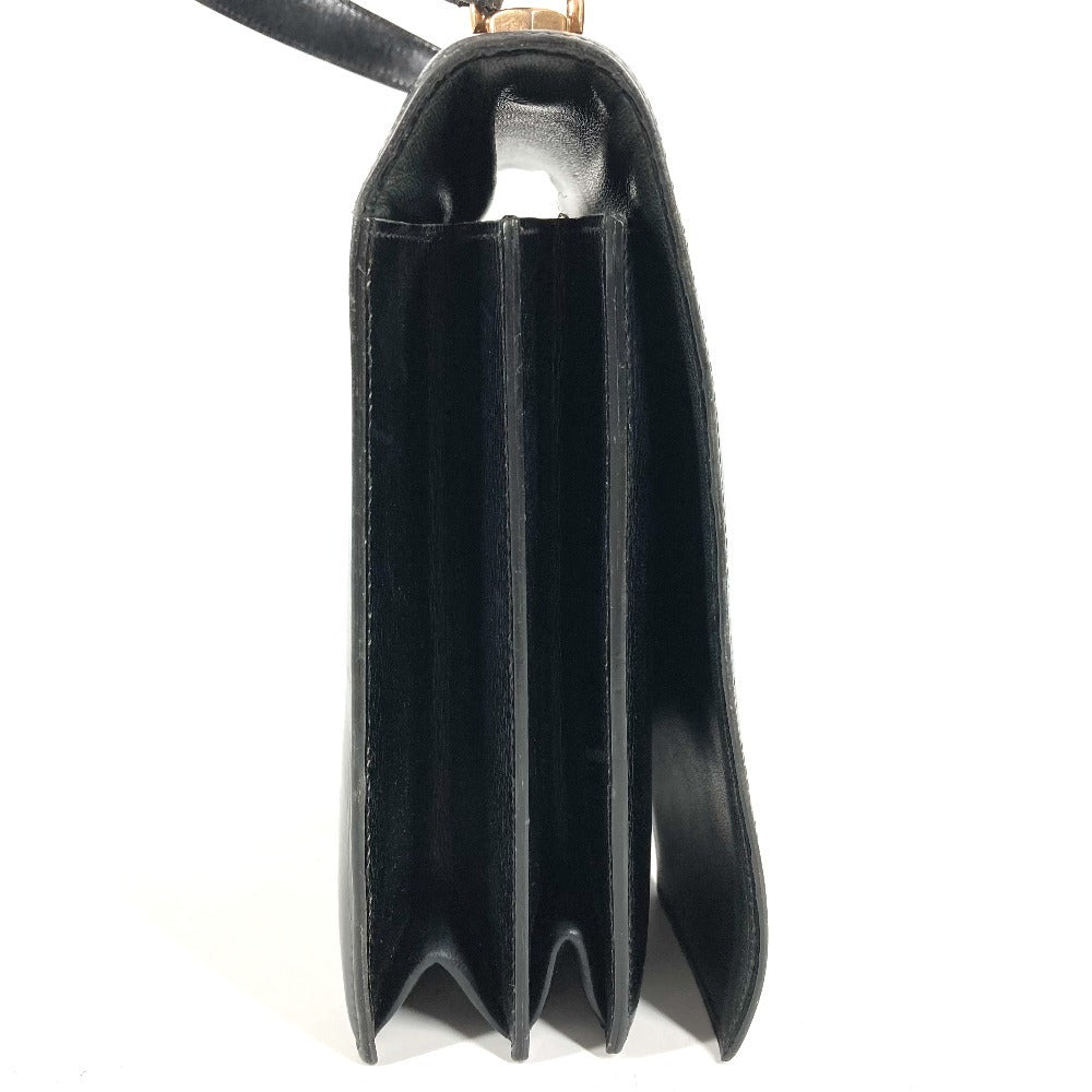 HERMES ヴィンテージ サック G8 カバン フラップ トートバッグ ハンドバッグ ボックスカーフ ユニセックス ブラック