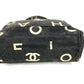 CHANEL ヴィンテージ 総柄 アイコン CC ココマーク ロゴ カバン トートバッグ ハンドバッグ キャンバス レディース ブラック
