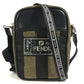 FENDI 7VA456 ロゴ ペカン ポシェット 斜め掛け カバン バック ショルダーバッグ レザー/キャンバス ユニセックス ブラック