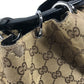 GUCCI 001 3738 GG ロゴ プラスチック ラウンド ハンドル 肩掛け カバン 巾着 巾着バッグ ハンドバッグ ショルダーバッグ GGキャンバス/レザー ユニセックス ベージュ