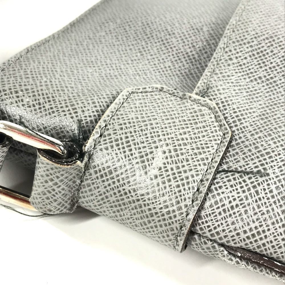 LOUIS VUITTON M32630 タイガ サシャ カバン 斜め掛け ポシェット ショルダーバッグ タイガレザー メンズ グラシエ グレー