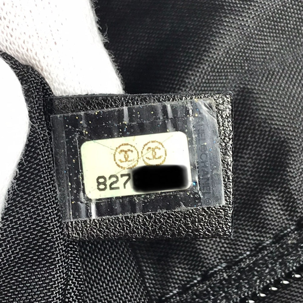 CHANEL スポーツライン ロゴ 肩掛け カバン ハンドバッグ ショルダーバッグ ボストンバッグ ナイロン ユニセックス グレー