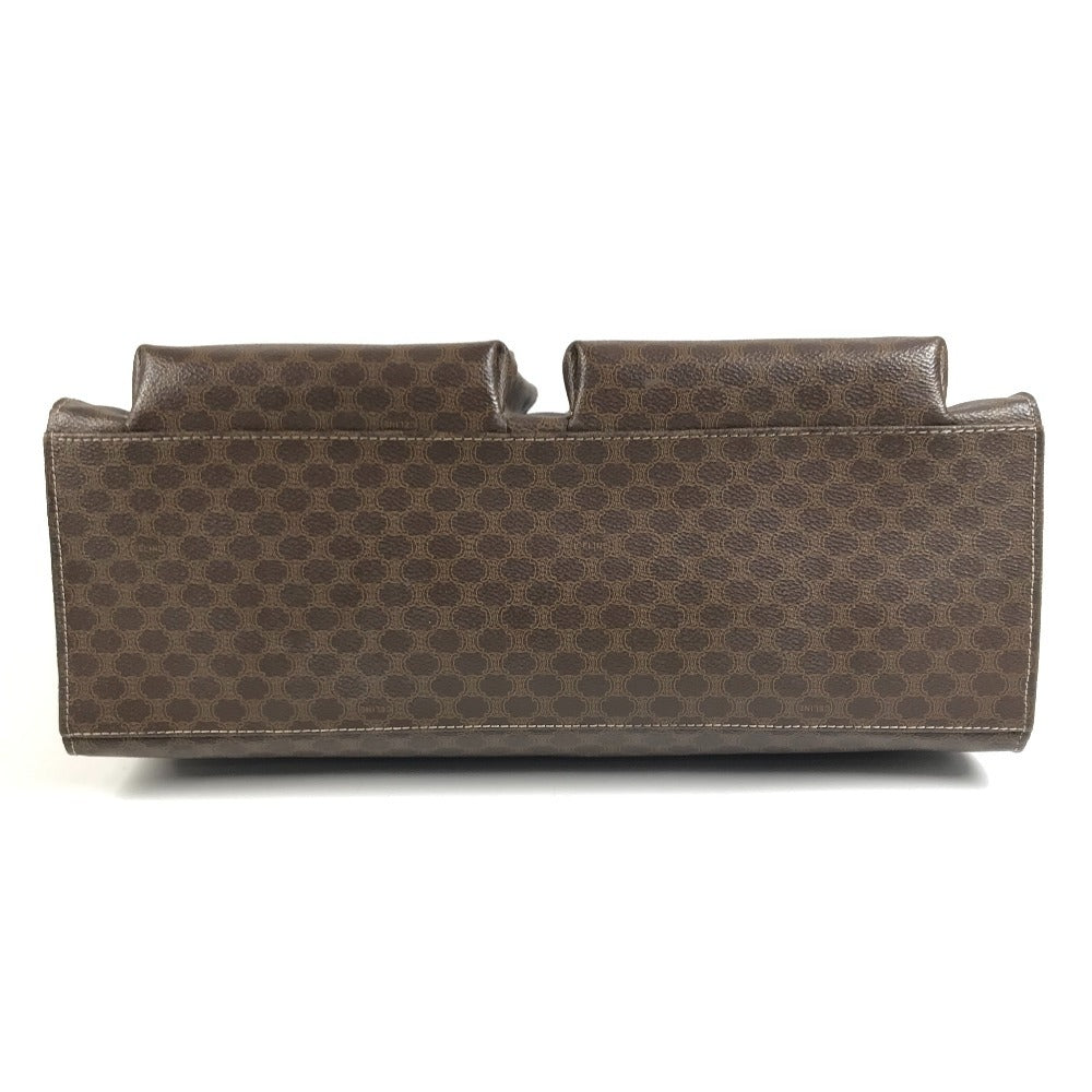 CELINE vintage Macadam logo Bag Tote Bag Business bag Hand Bag Leather Brown Used