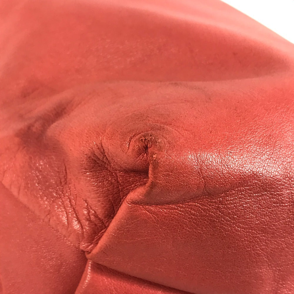 LOEWE Anagram logo Bag Crossbody Pochette Shoulder Bag Nappa leather Red Pink Based Used