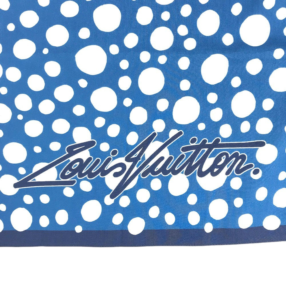 LOUIS VUITTON M78365 LVxYK Set of Three Bandanas - Infinity Dot Scarf Only one Scarf cotton blue Used
