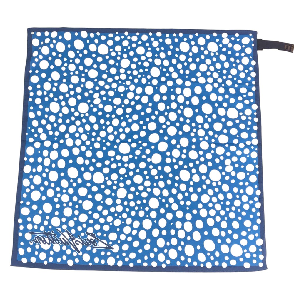 LOUIS VUITTON M78365 LVxYK Set of Three Bandanas - Infinity Dot Scarf Only one Scarf cotton blue Used