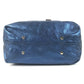 TIFFANY&Co. metallic Logo pouch included Bag Tote Bag Hand Bag Leather blue Used