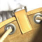 HERMES H-punched logo drawstring bag lunch bag shawl Shoulder Bag Taurillon Clemence Yellow Beige Based Used