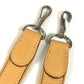 HERMES H-punched logo drawstring bag lunch bag shawl Shoulder Bag Taurillon Clemence Yellow Beige Based Used