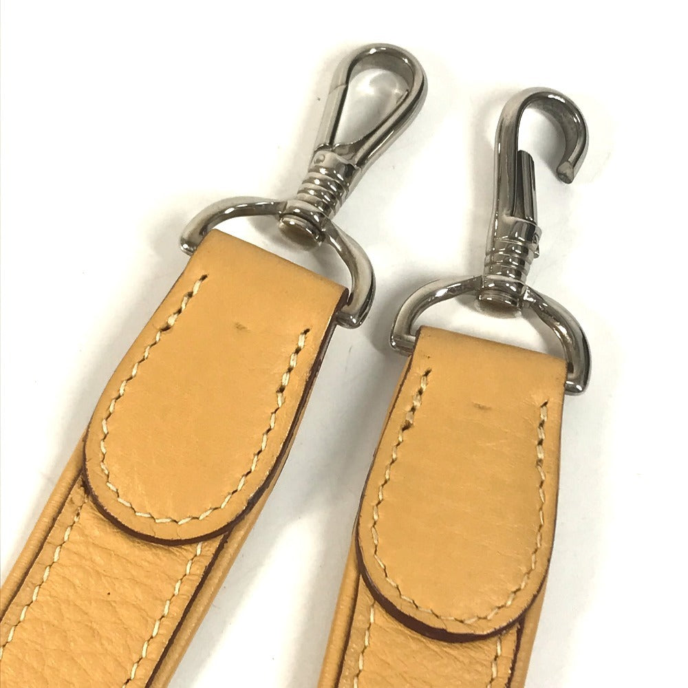 HERMES H-punched logo drawstring bag lunch bag shawl Shoulder Bag Taurillon Clemence Yellow Beige Based Used