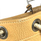 HERMES H-punched logo drawstring bag lunch bag shawl Shoulder Bag Taurillon Clemence Yellow Beige Based Used