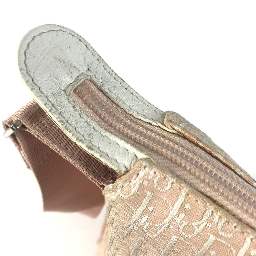 Dior Trotter logo Bag Crossbody Shoulder Bag Canvas/Leather pink/White Used
