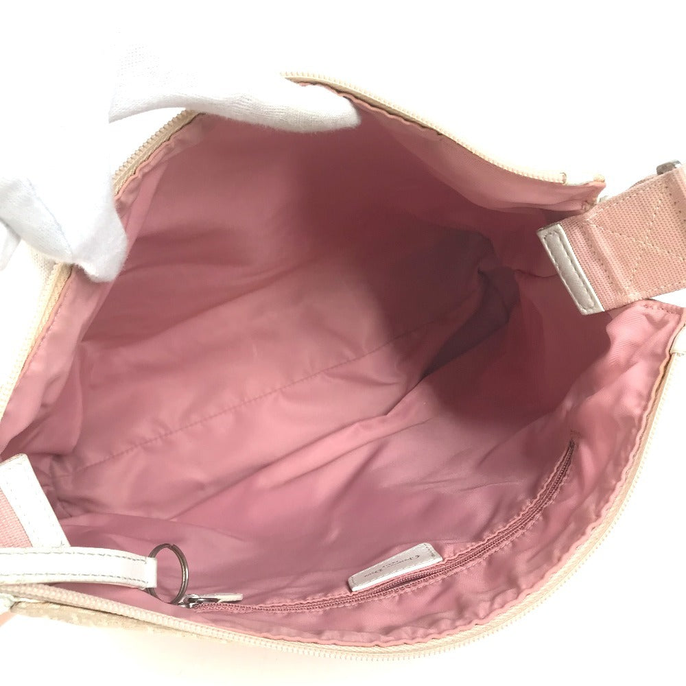 Dior Trotter logo Bag Crossbody Shoulder Bag Canvas/Leather pink/White Used