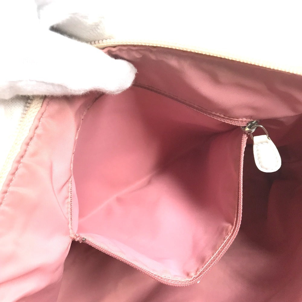 Dior Trotter logo Bag Crossbody Shoulder Bag Canvas/Leather pink/White Used