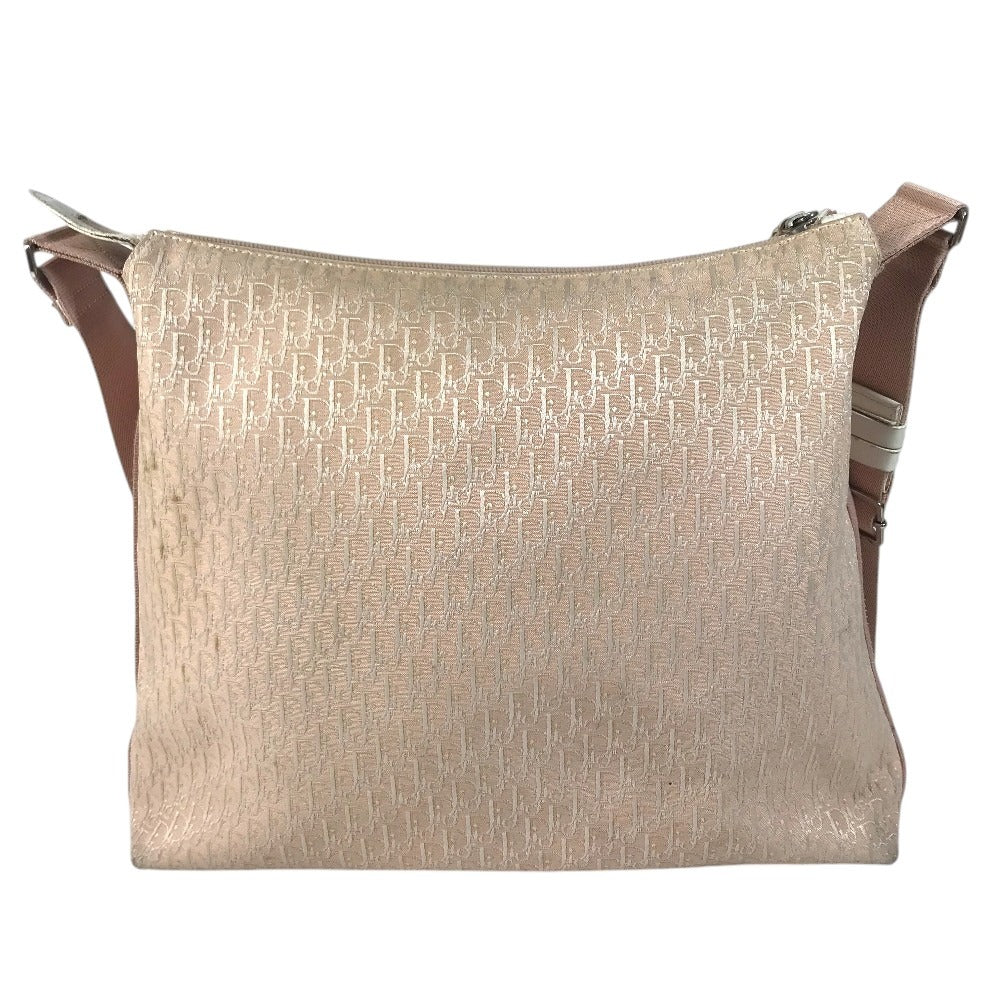Dior Trotter logo Bag Crossbody Shoulder Bag Canvas/Leather pink/White Used